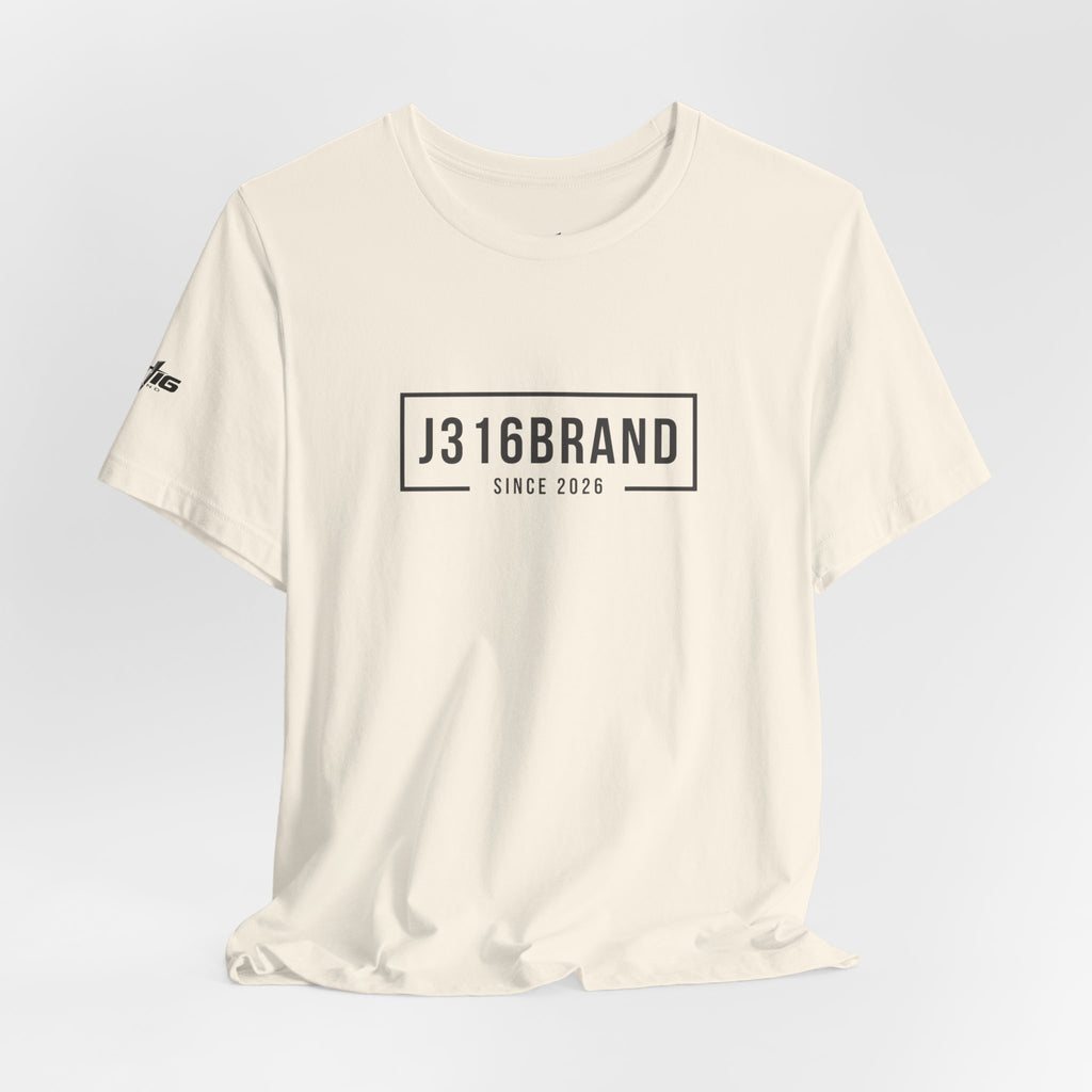 J316BRAND Graphic Tee — Minimal Box Logo T-Shirt