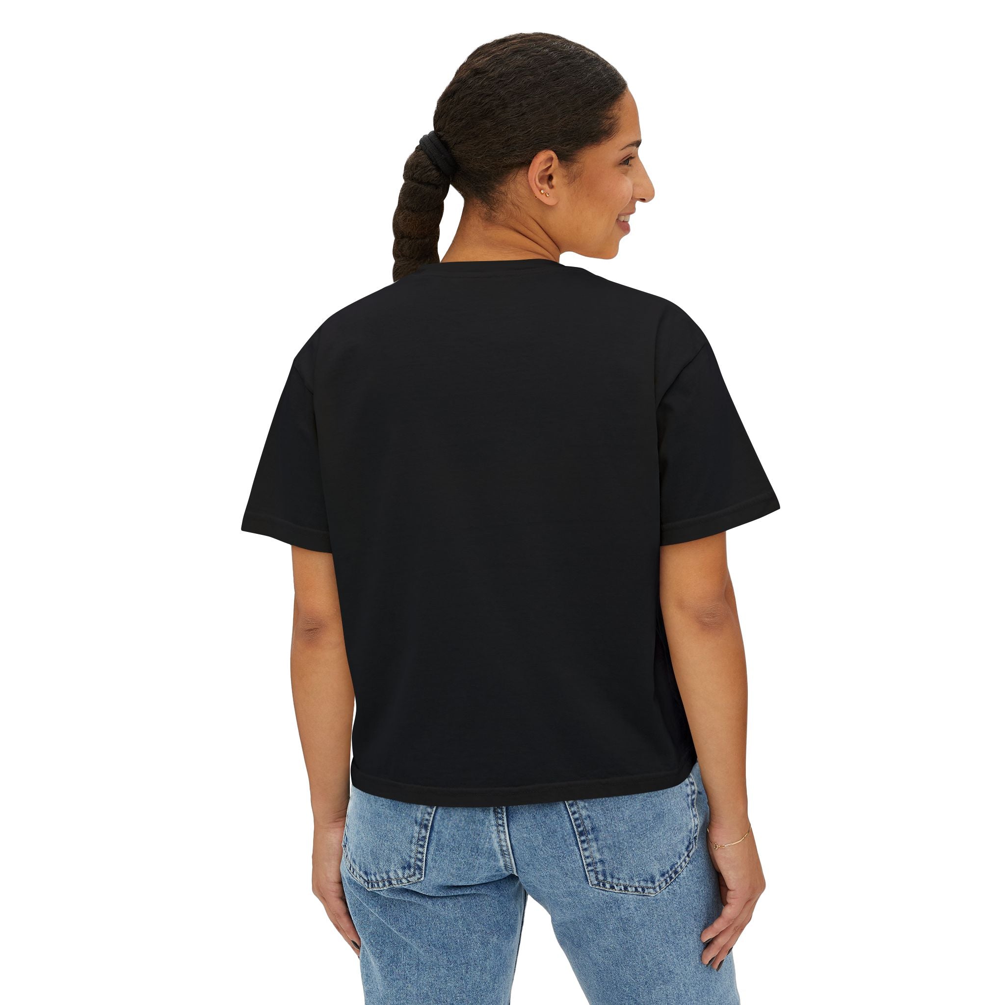 Justice Floral Boxy Tee — Women’s Minimalist Graphic Shirt