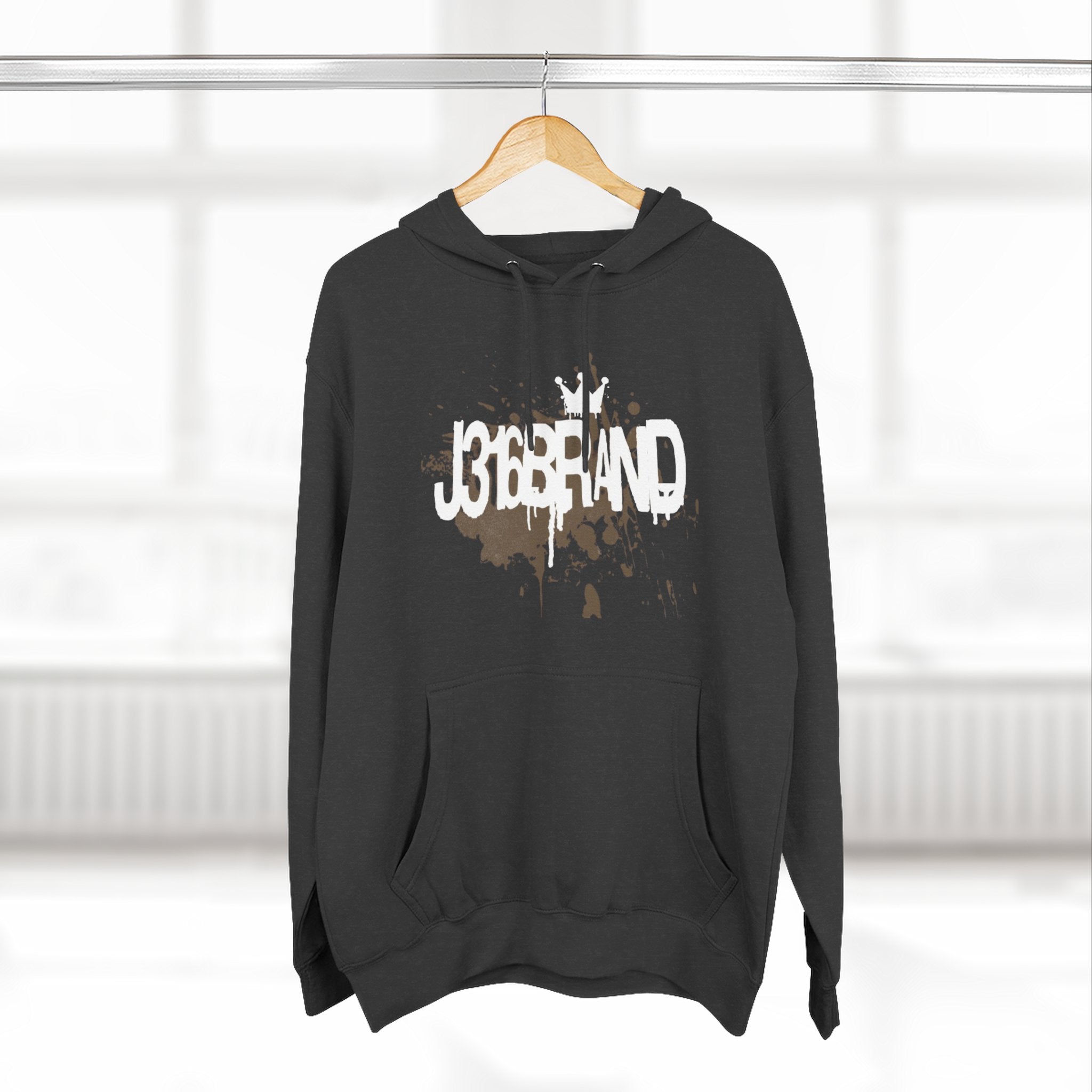 J316  Grunge Logo Hoodie