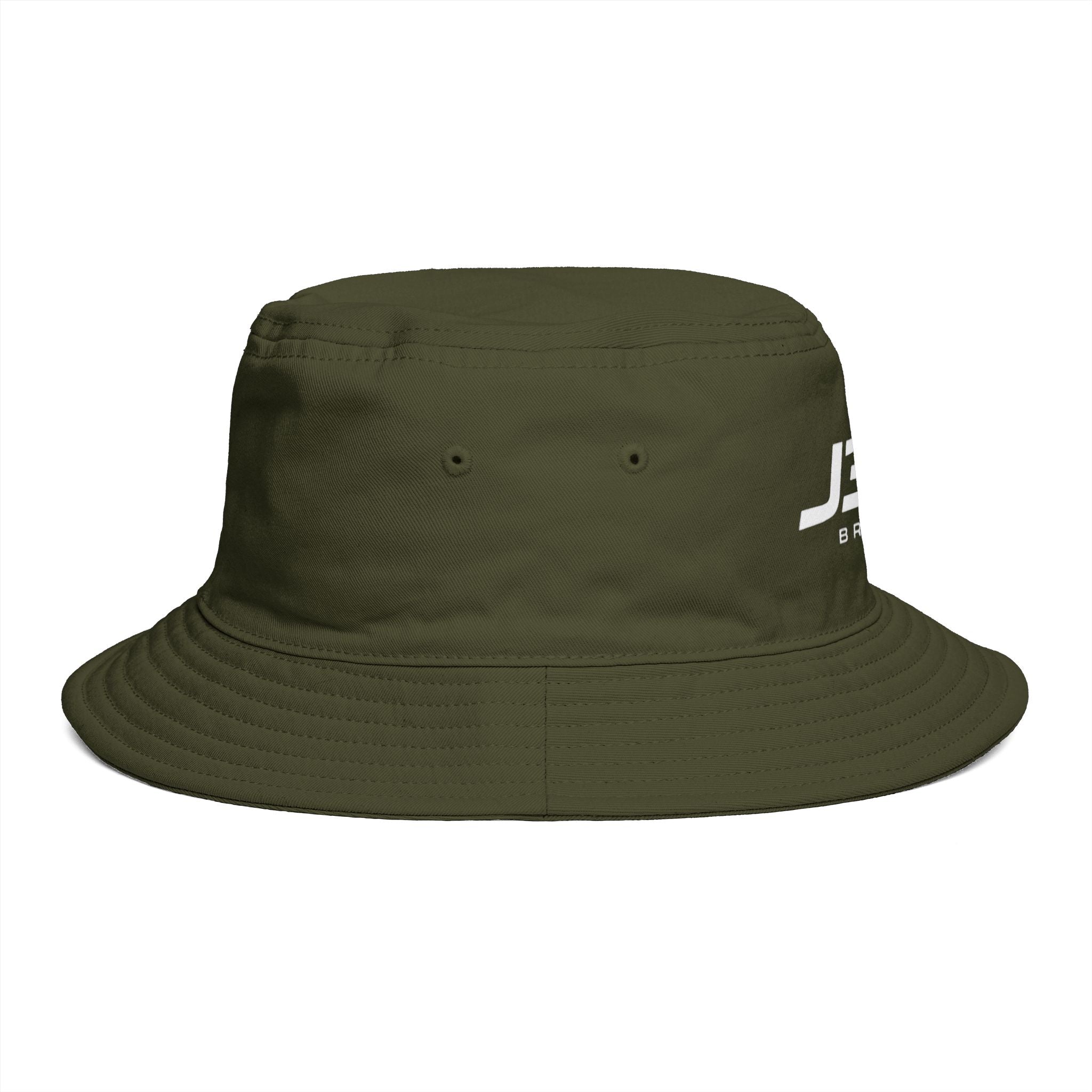JS16 Drift Logo Bucket Hat — Black Embroidered Streetwear Sun Hat