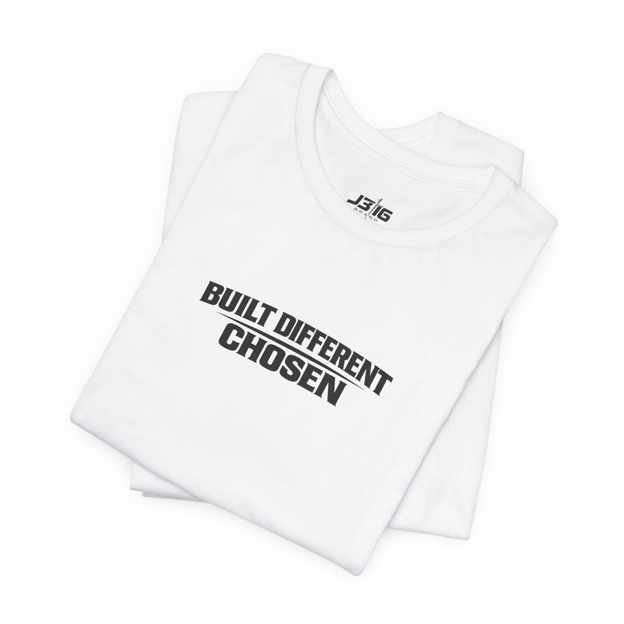 Built Different Chosen Tee — Motivational Minimalist Graphic T-Shirt