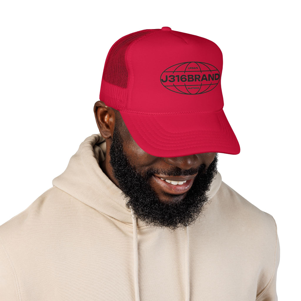 J316 Globe Foam Trucker Hat Dark