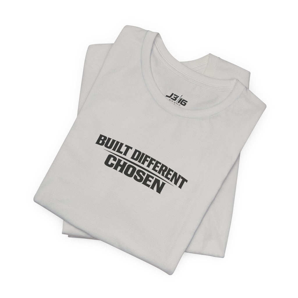 Built Different Chosen Tee — Motivational Minimalist Graphic T-Shirt