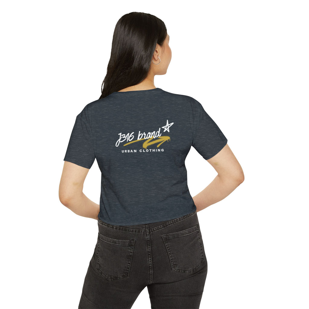 J316 We Need Jesus Womens Crop Top Dark