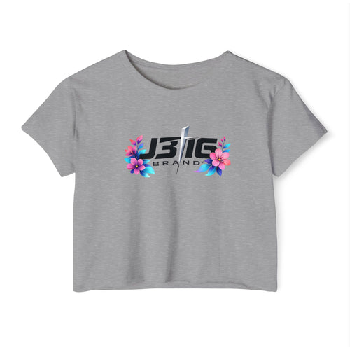 Festival Crop Top — J3TG Brand Floral Logo Women's Crop Tee