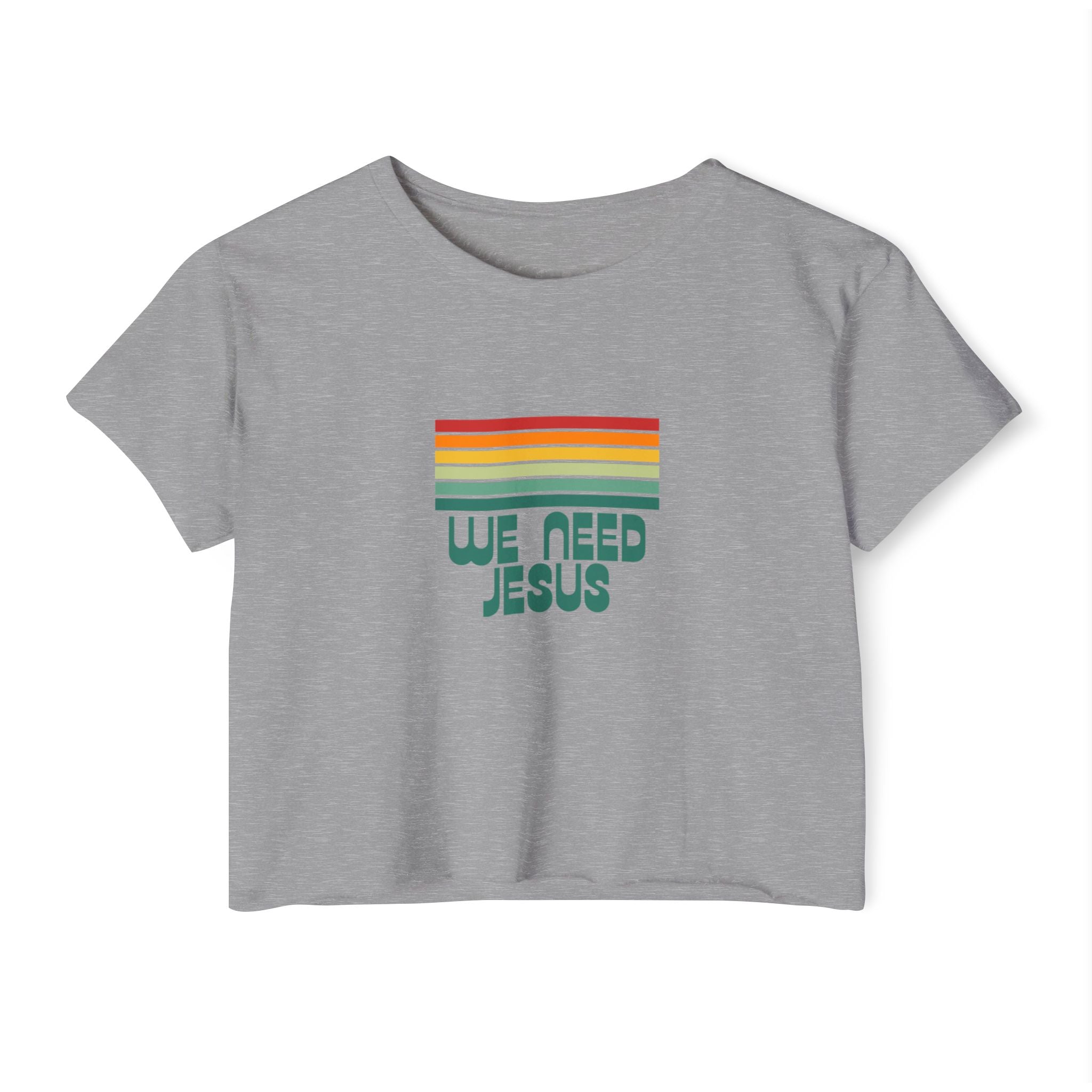 J316 We Need Jesus Womens Crop Top