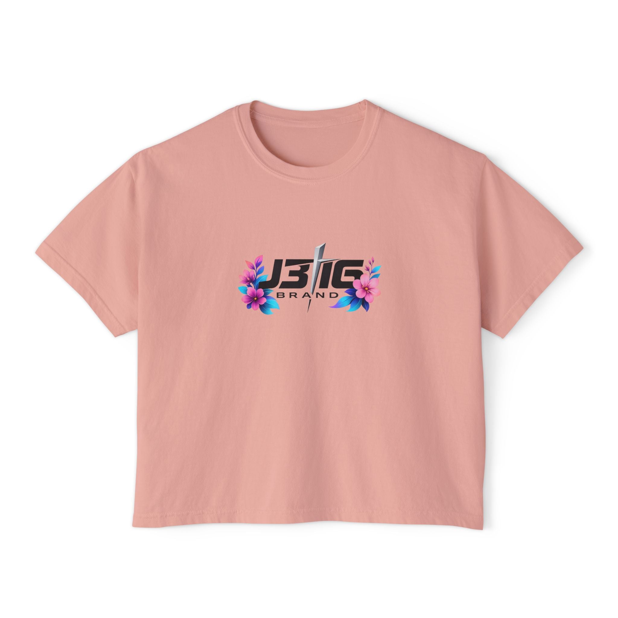 Boxy Tee — Minimal 'JBIG' Logo Women's Crop T-Shirt
