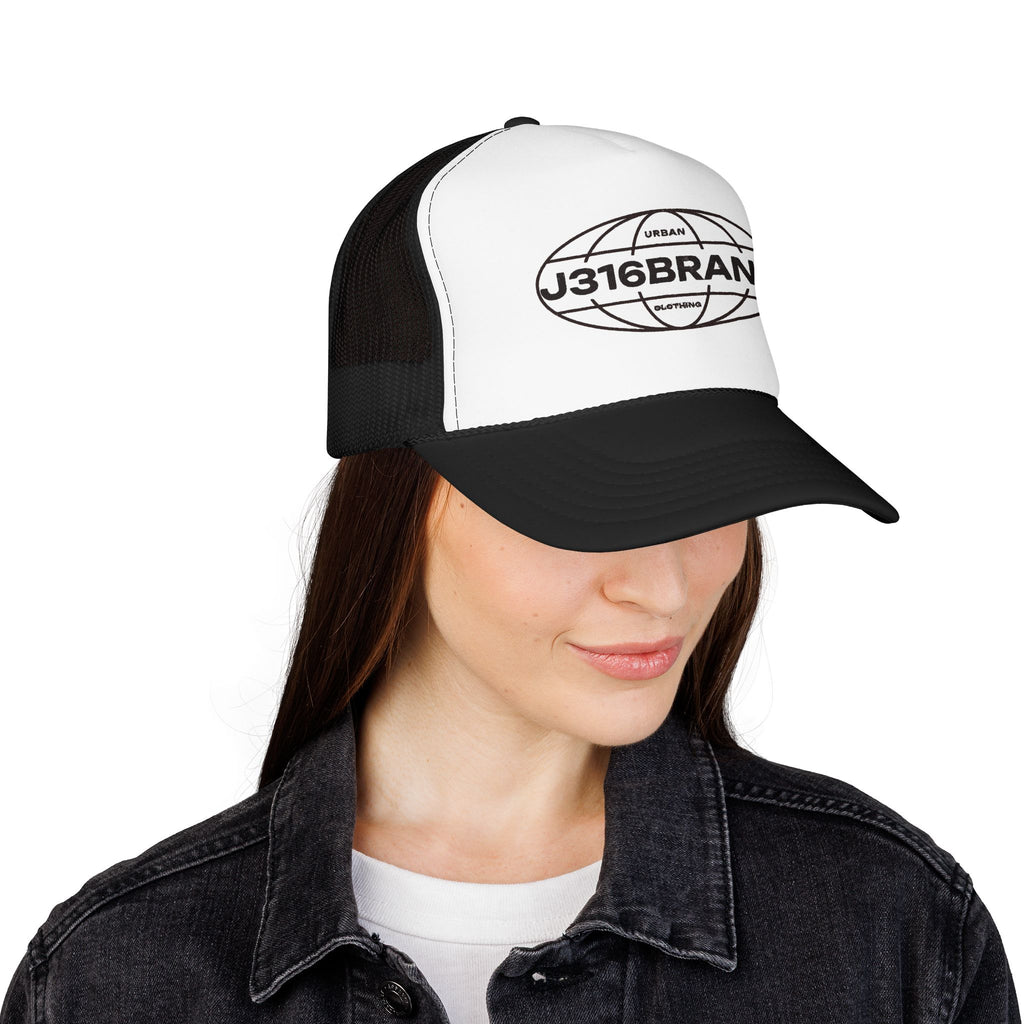 J316 Globe Foam Trucker Hat Dark