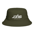 JS16 Drift Logo Bucket Hat — Black Embroidered Streetwear Sun Hat