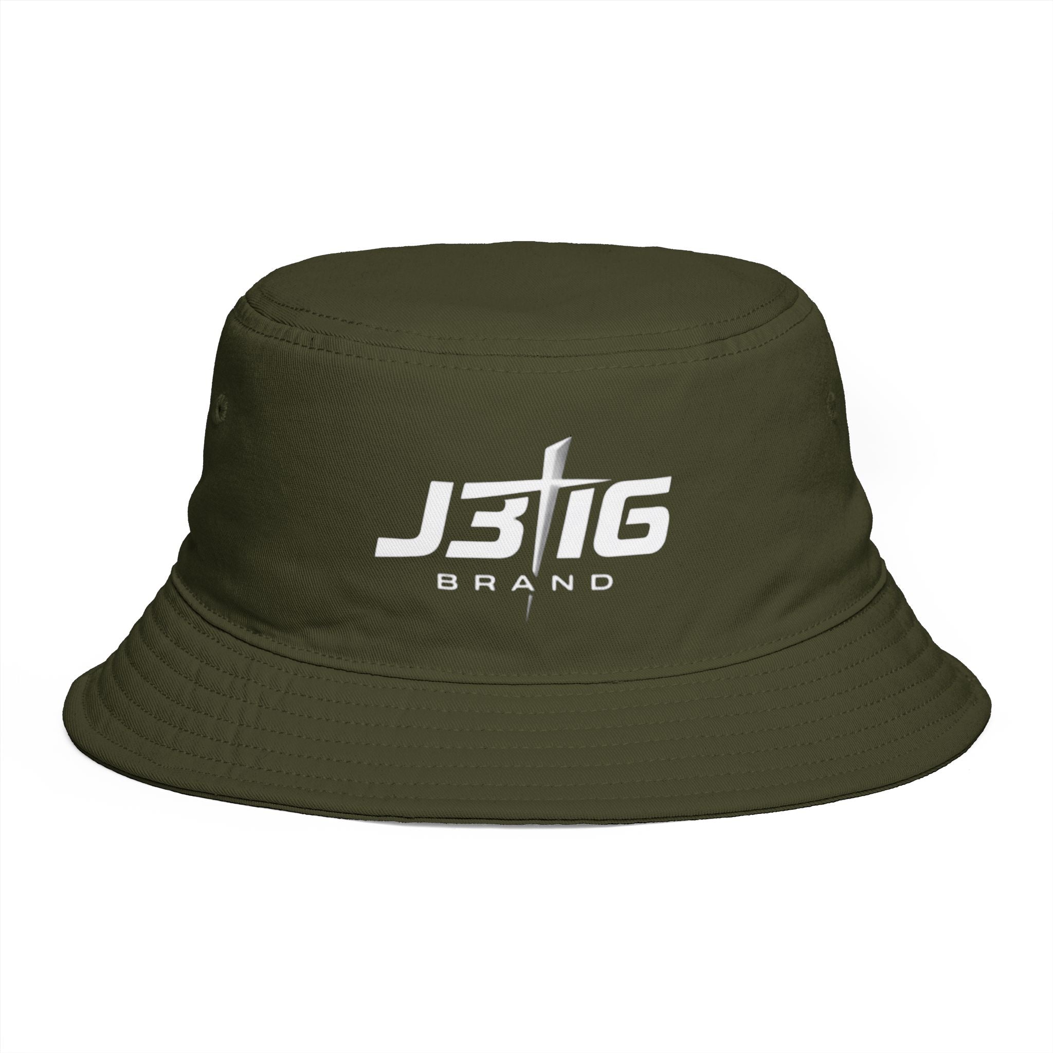 JS16 Drift Logo Bucket Hat — Black Embroidered Streetwear Sun Hat