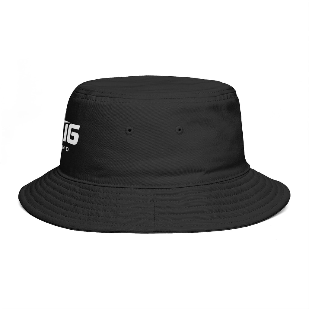 JS16 Drift Logo Bucket Hat — Black Embroidered Streetwear Sun Hat