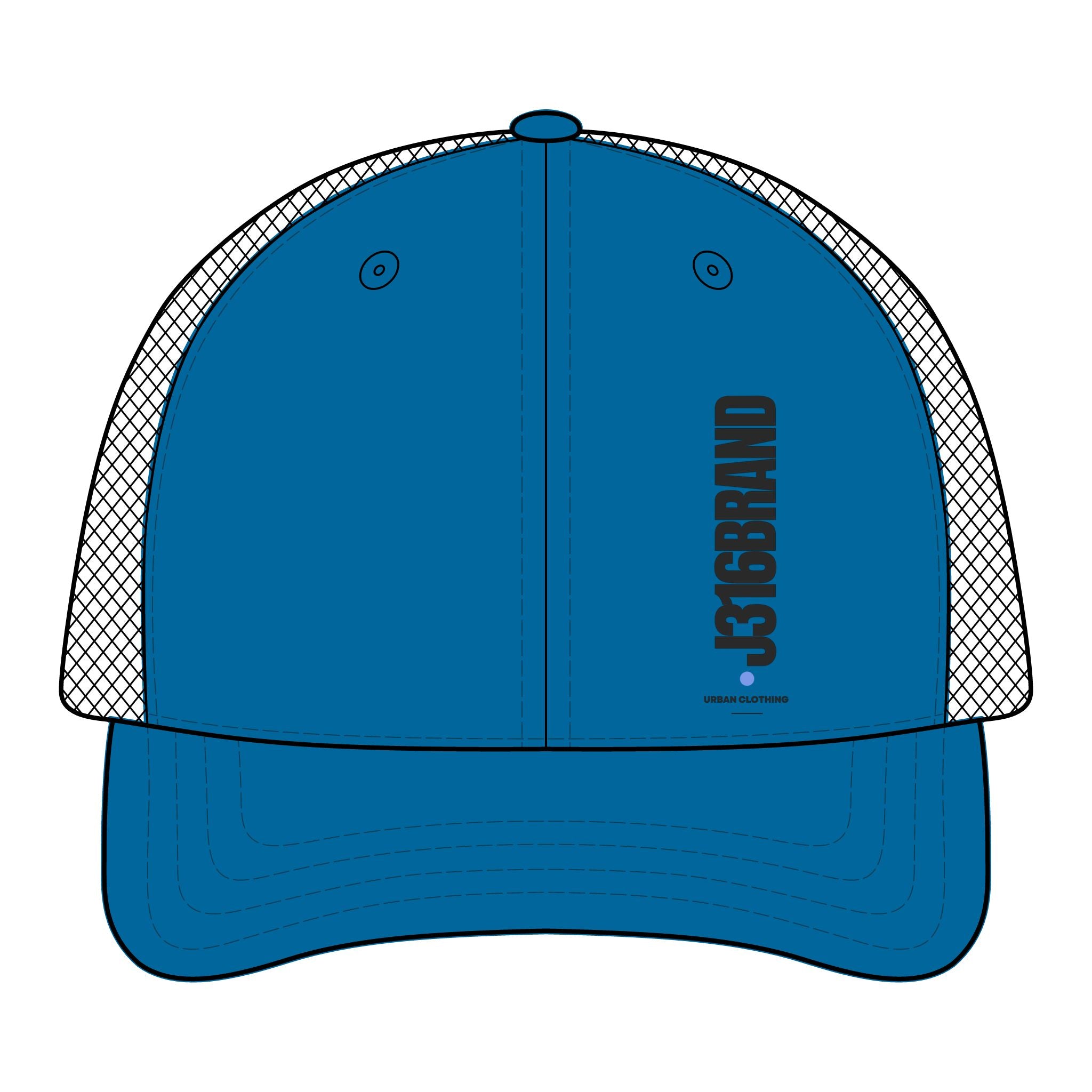 J316Brand Vertical Logo Flex Fit Cap