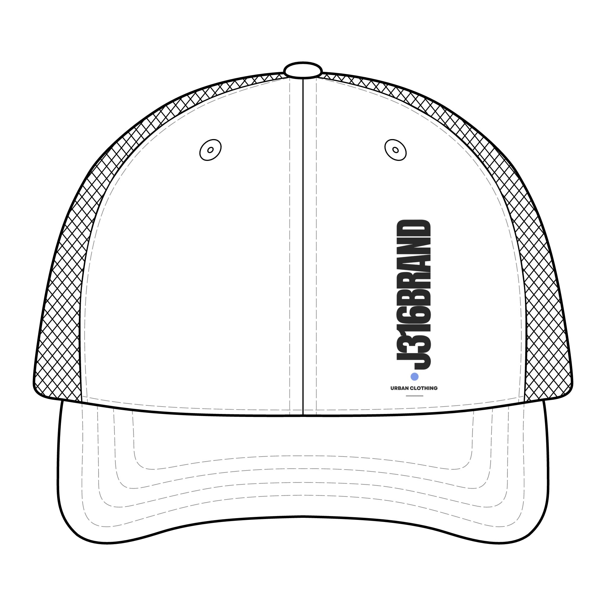 J316Brand Vertical Logo Flex Fit Cap
