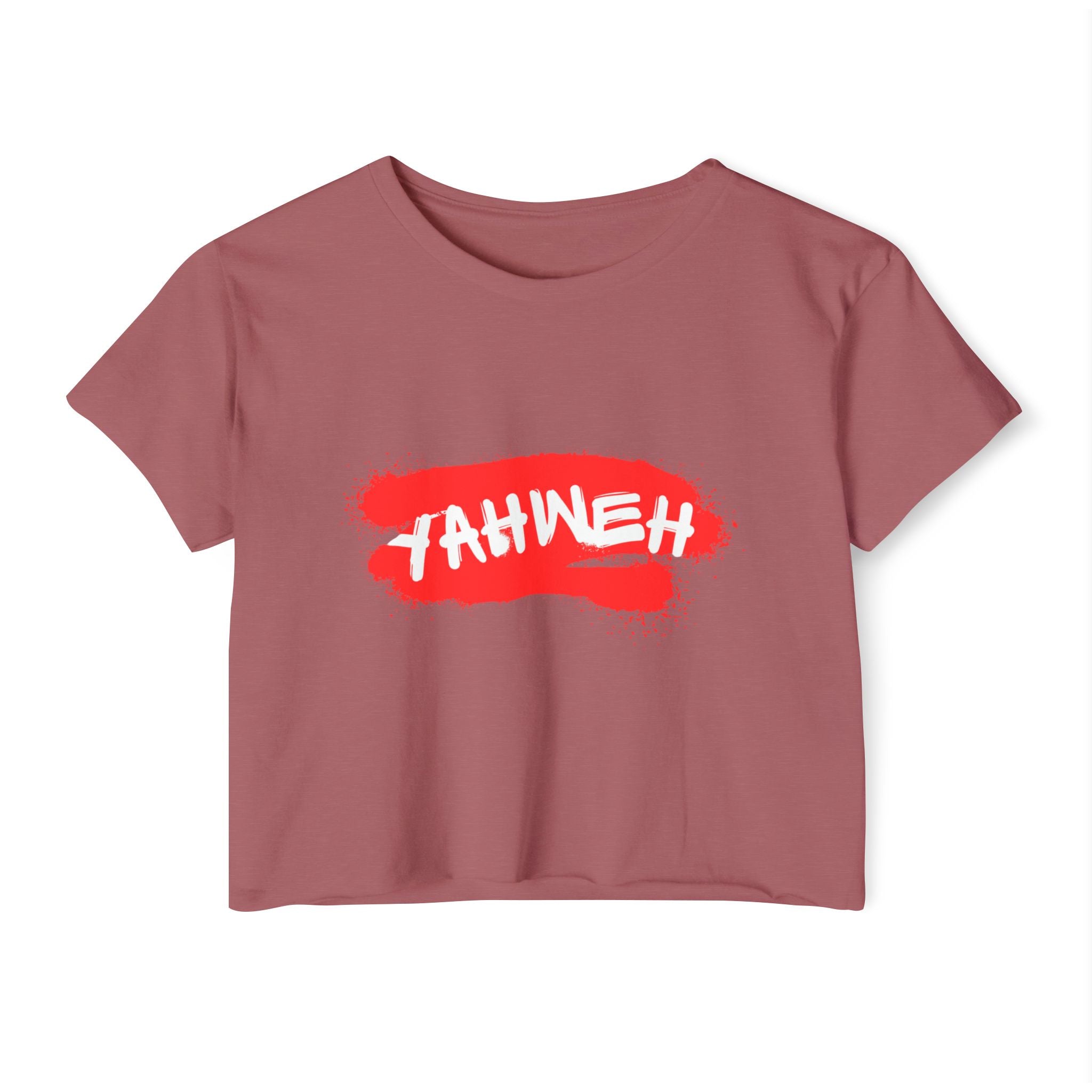 J316 Yahweh Womens Crop Top Dark