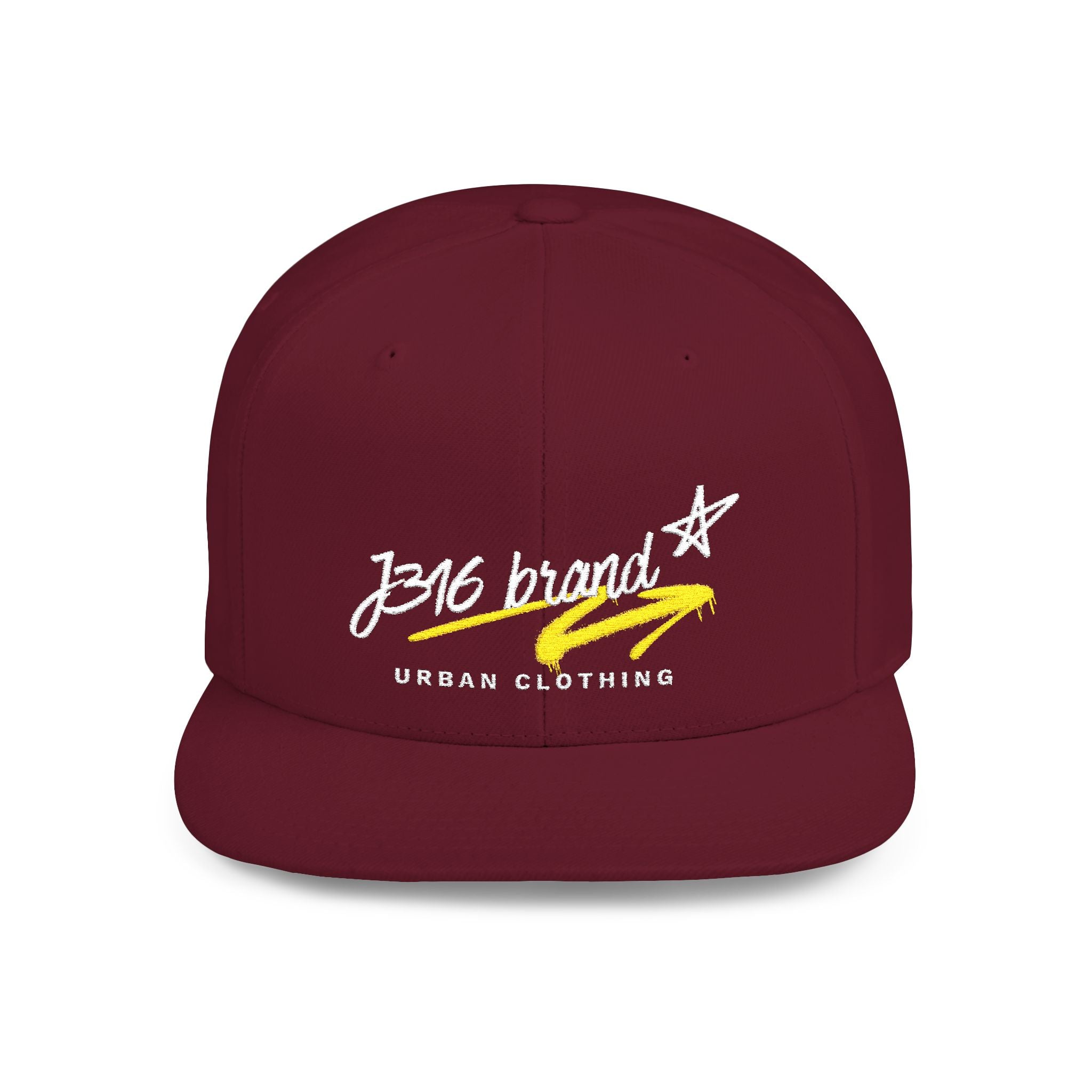 J316 Handwriting logo Snapback  Flat Bill Cap