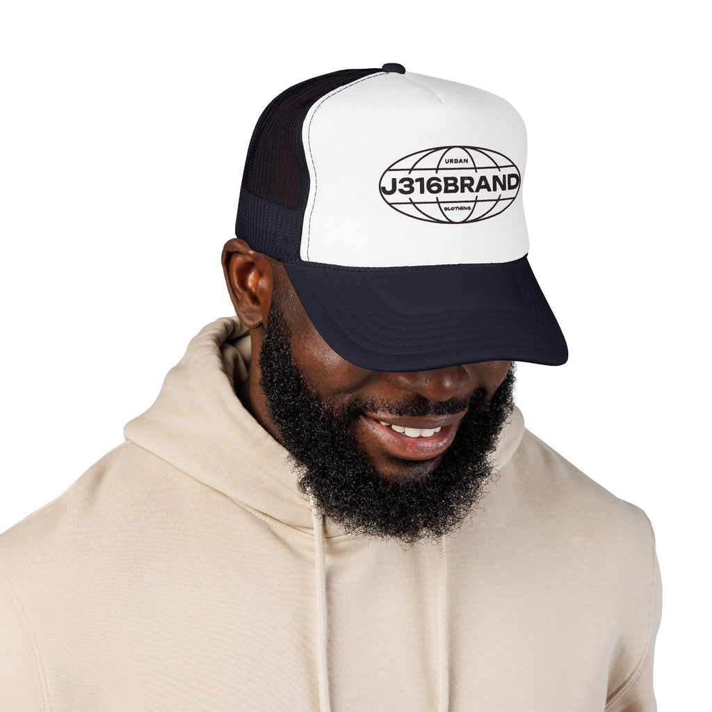 J316 Globe Foam Trucker Hat Dark