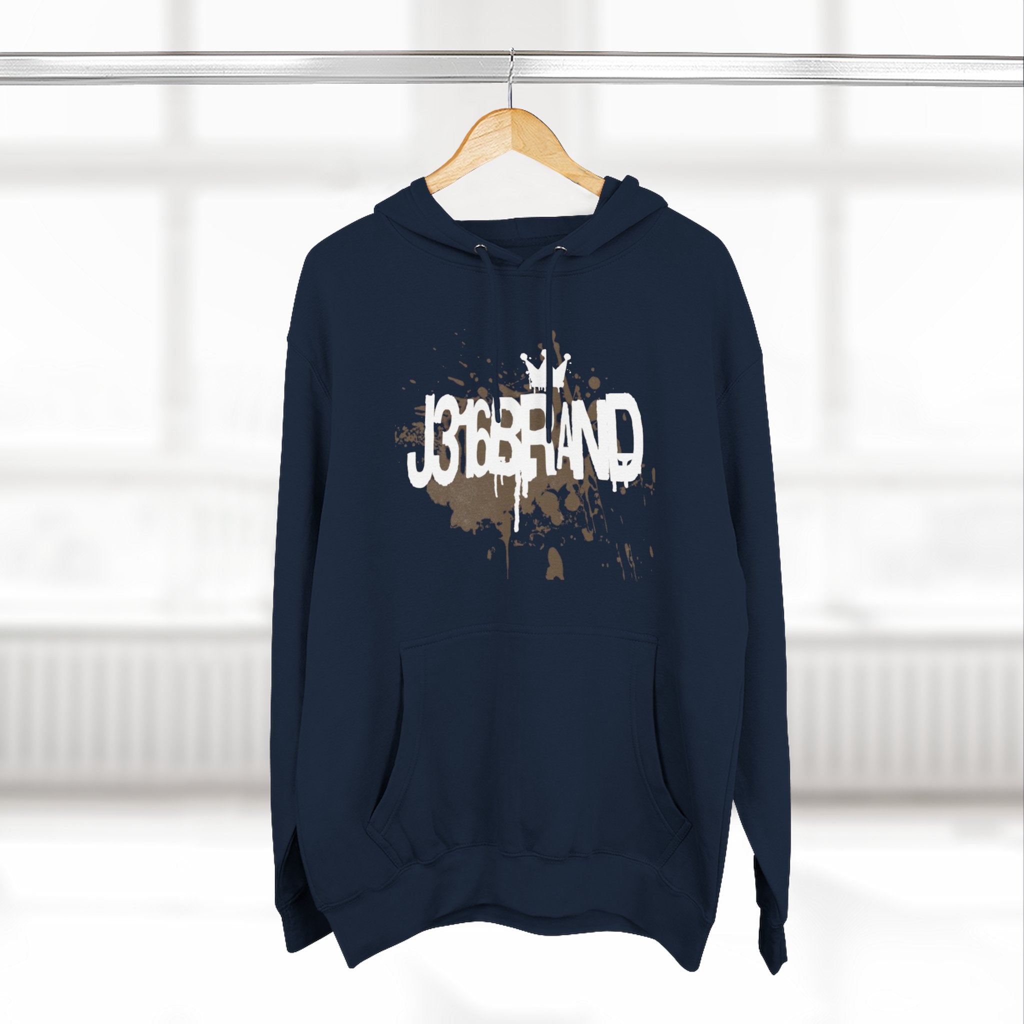 J316  Grunge Logo Hoodie