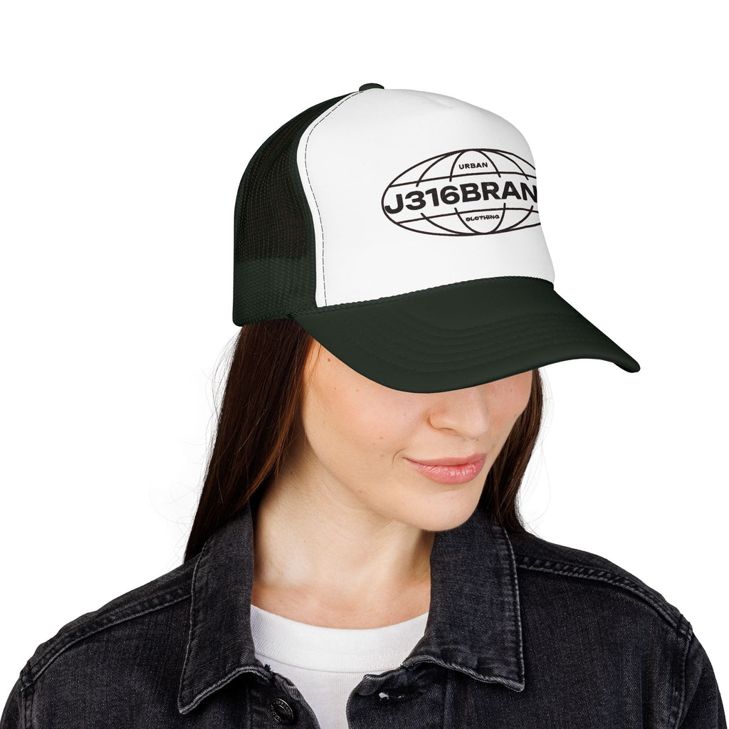 J316 Globe Foam Trucker Hat Dark