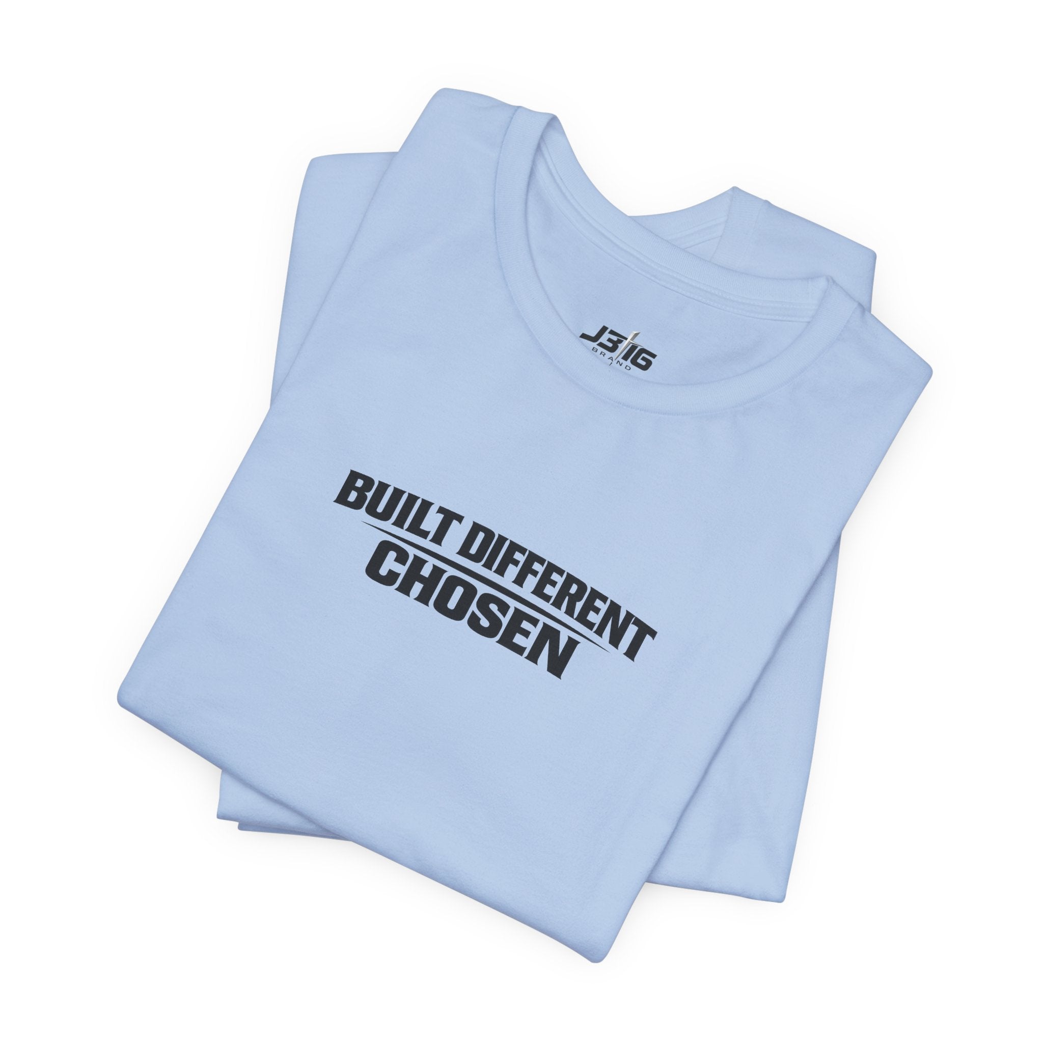 Built Different Chosen Tee — Motivational Minimalist Graphic T-Shirt