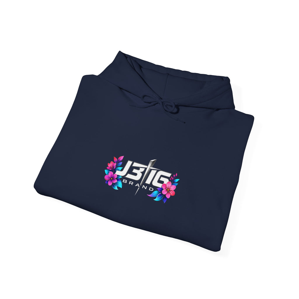 Hoodie - Retro Floral 'Just Be' Graphic Hooded Sweatshirt