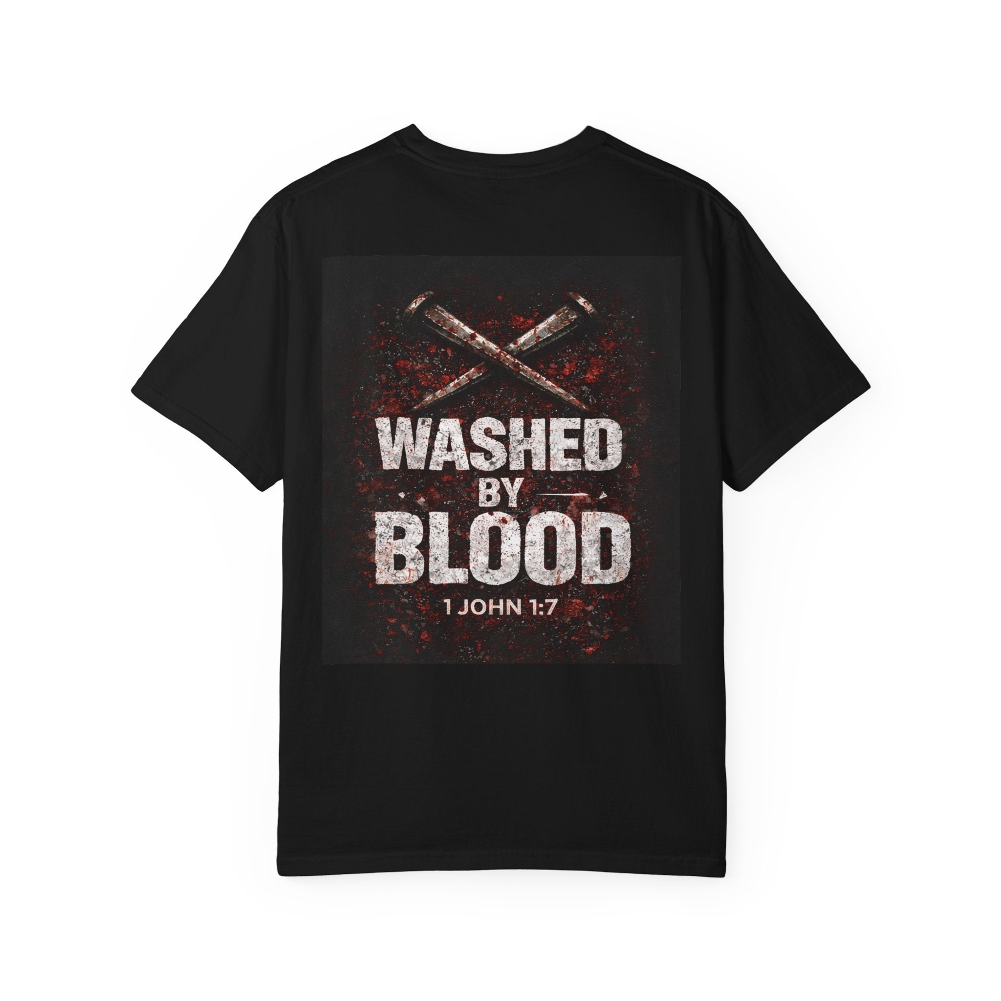 T-Shirt — "Washed by Blood" Christian Graphic Tee