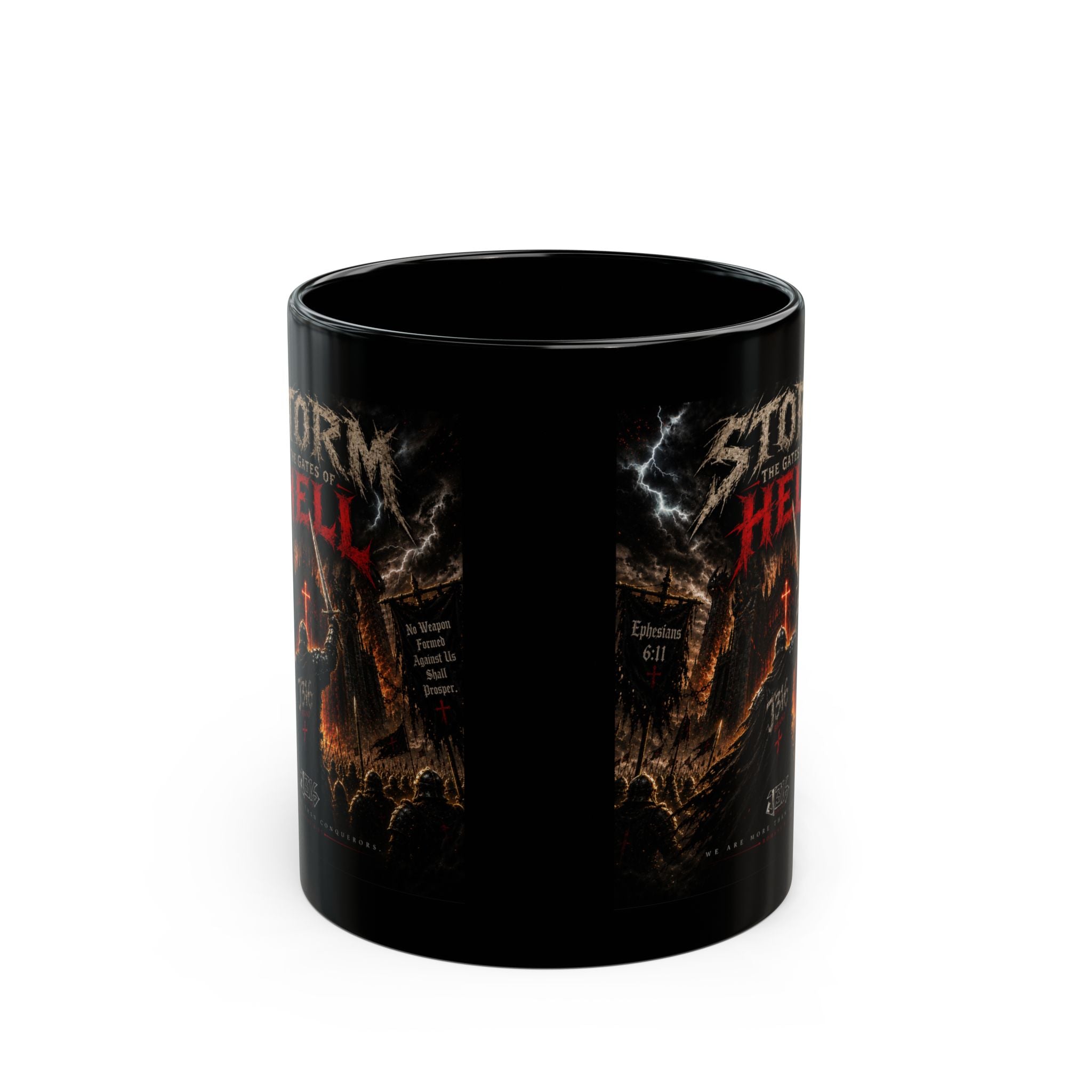 Storm the Gates of Hell Black Coffee Mug