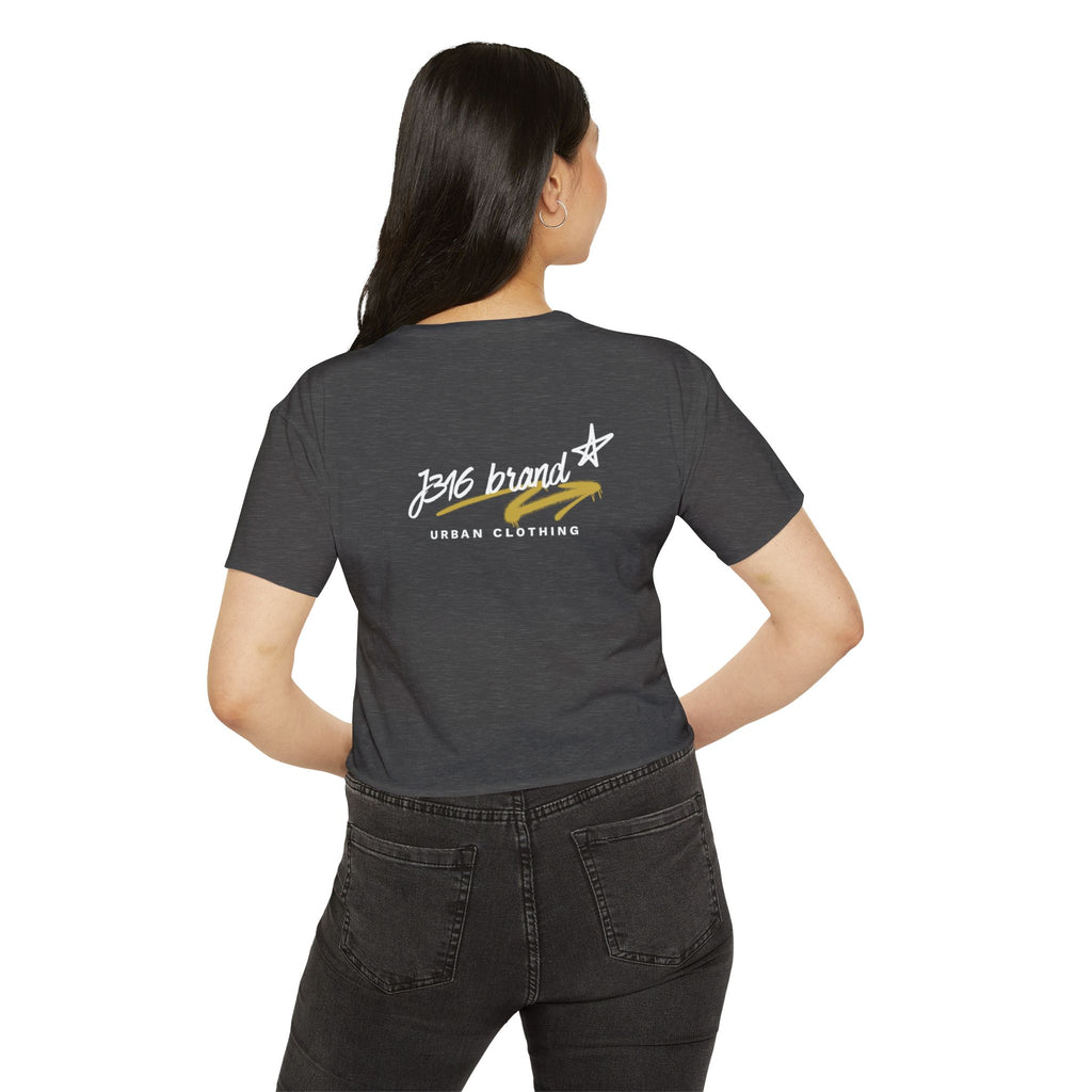 J316 We Need Jesus Womens Crop Top Dark