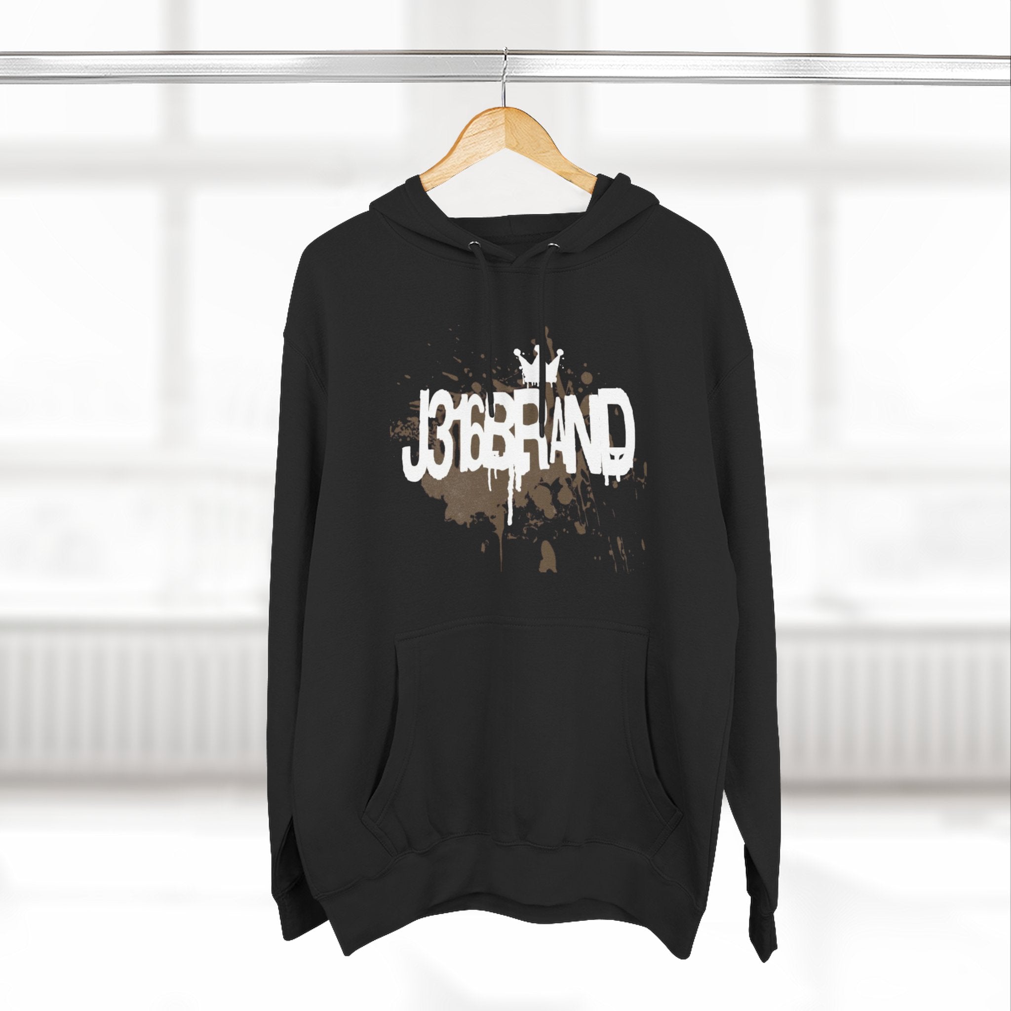J316  Grunge Logo Hoodie