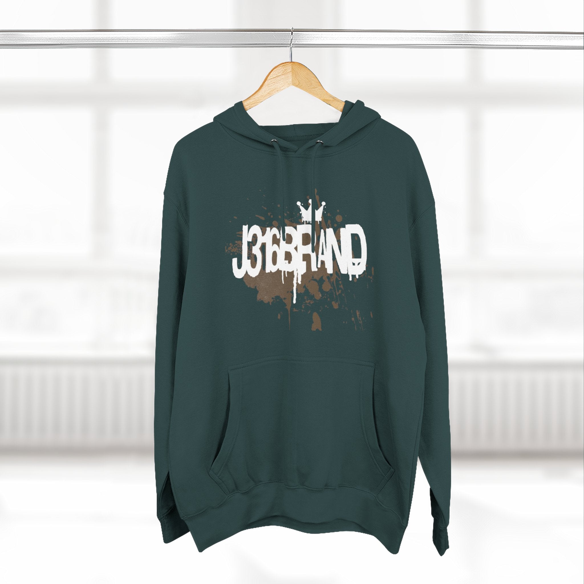J316  Grunge Logo Hoodie