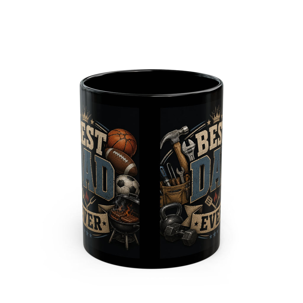Best Dad Ever Black Coffee Mug
