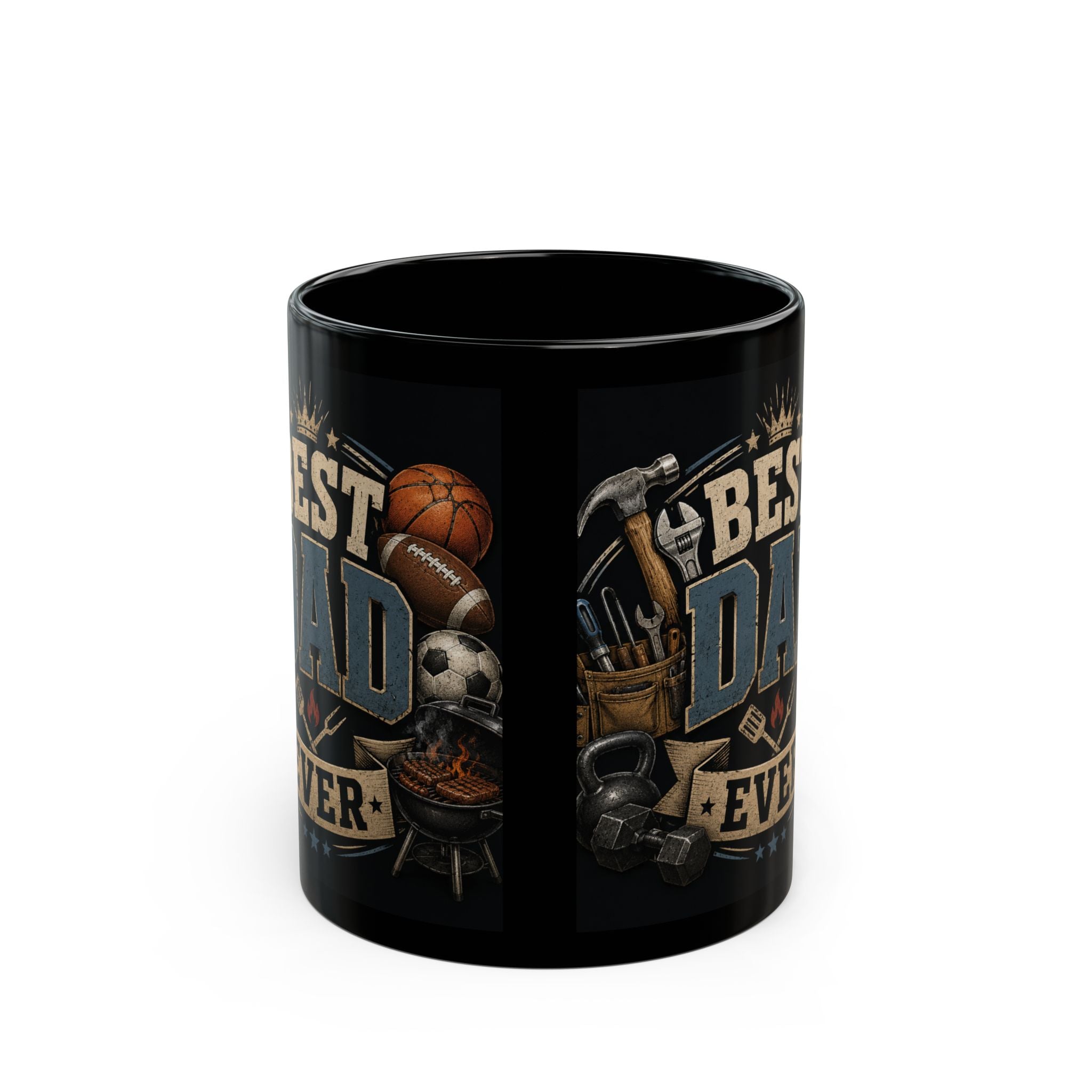 Best Dad Ever Black Coffee Mug