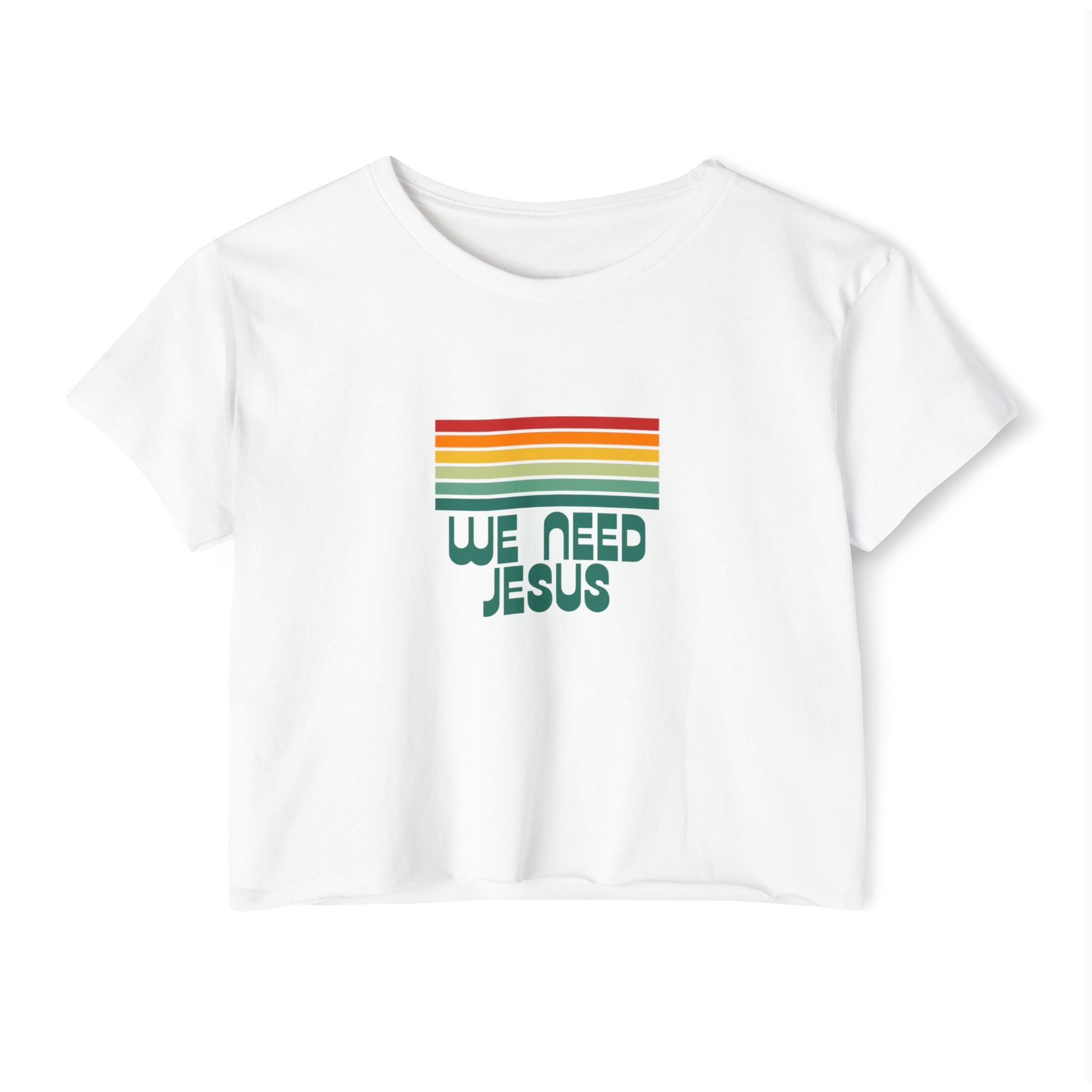 J316 We Need Jesus Womens Crop Top